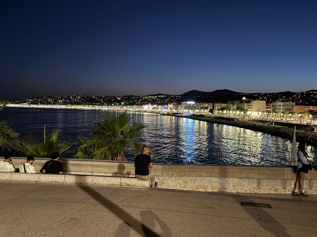 The Cote D'Azure at night